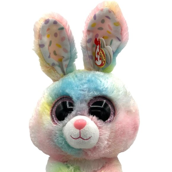 Ty Beanie Boos Collection Bubby Bunny Stuffed Animal Plush Toy Spring Silk - Picture 2 of 11